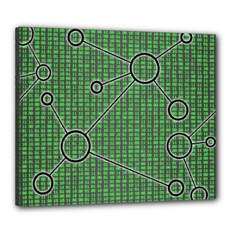 Network Communication Technology Canvas 24  X 20  (stretched) by Bajindul