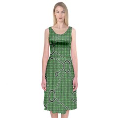 Network Communication Technology Midi Sleeveless Dress by Bajindul