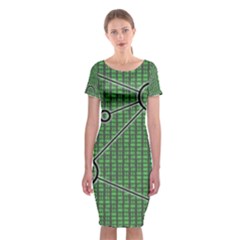 Network Communication Technology Classic Short Sleeve Midi Dress by Bajindul