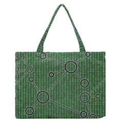 Network Communication Technology Zipper Medium Tote Bag by Bajindul