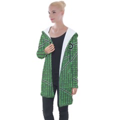 Network Communication Technology Longline Hooded Cardigan by Bajindul