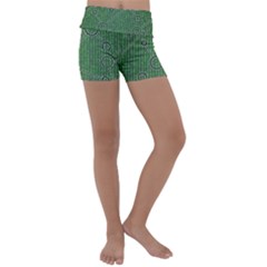 Network Communication Technology Kids  Lightweight Velour Yoga Shorts by Bajindul