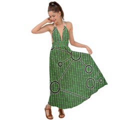 Network Communication Technology Backless Maxi Beach Dress