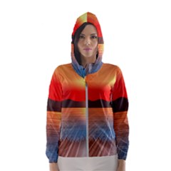 Sunset Water River Sea Sunrays Women s Hooded Windbreaker by Mariart