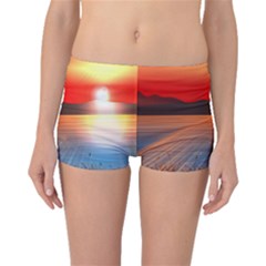 Sunset Water River Sea Sunrays Boyleg Bikini Bottoms by Mariart