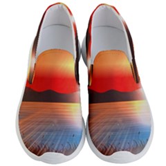 Sunset Water River Sea Sunrays Men s Lightweight Slip Ons by Mariart