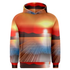 Sunset Water River Sea Sunrays Men s Overhead Hoodie