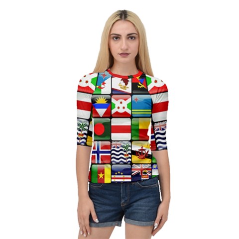 National Flags 1 Quarter Sleeve Raglan Tee by ArtworkByPatrick