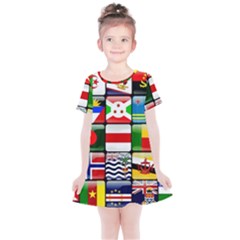 National Flags 1 Kids  Simple Cotton Dress by ArtworkByPatrick