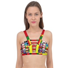 National Flags 1 Cage Up Bikini Top