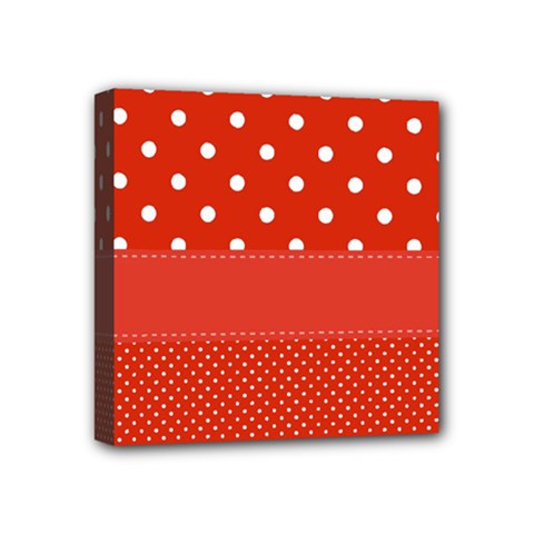 Polka Dots Two Times Mini Canvas 4  X 4  (stretched) by impacteesstreetwearten