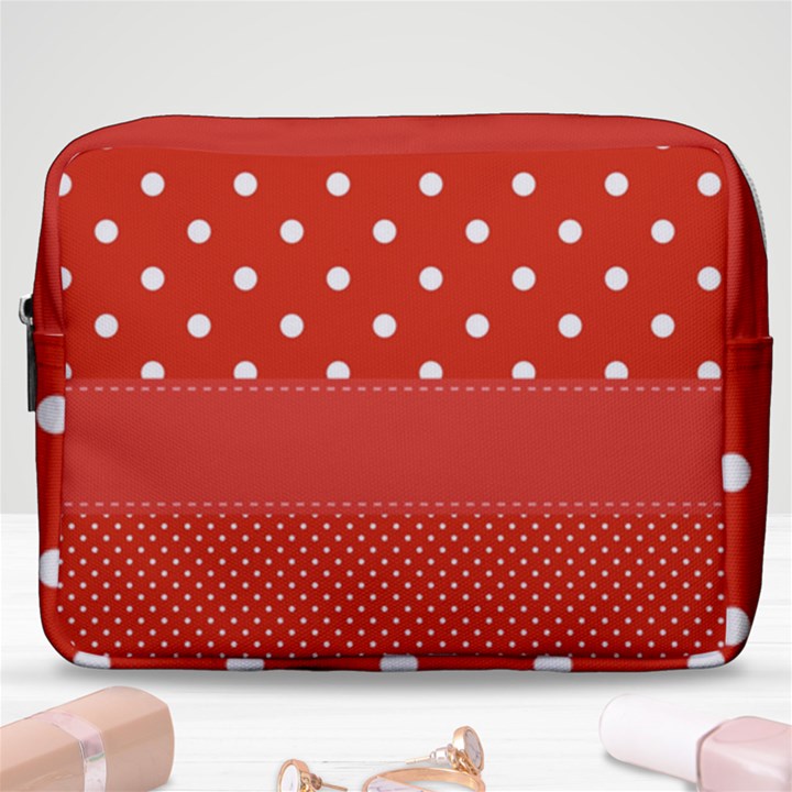 Polka Dots Two Times Make Up Pouch (Large)