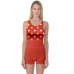 Polka Dots Two Times One Piece Boyleg Swimsuit by impacteesstreetwearten