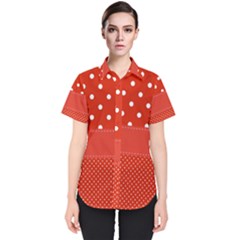 Polka Dots Two Times Women s Short Sleeve Shirt