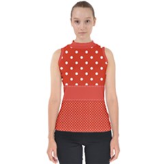 Polka Dots Two Times Mock Neck Shell Top by impacteesstreetwearten