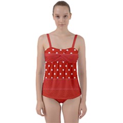 Polka Dots Two Times Twist Front Tankini Set by impacteesstreetwearten