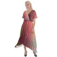 Untitled Cross Front Sharkbite Hem Maxi Dress