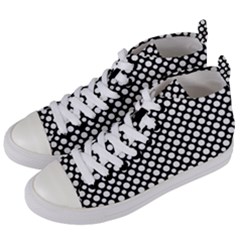 Dot Dots Dotted 2 Black Black Women s Mid-top Canvas Sneakers by impacteesstreetwearten