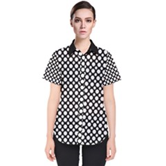 Dot Dots Dotted 2 Black Black Women s Short Sleeve Shirt