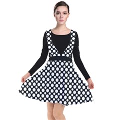 Dot Dots Dotted 2 Black Black Plunge Pinafore Dress