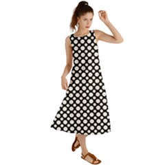 Dot Dots Dotted 2 Black Black Summer Maxi Dress