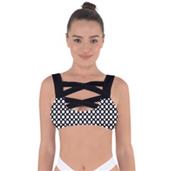 Dot Dots Dotted 2 Black Black Bandaged Up Bikini Top