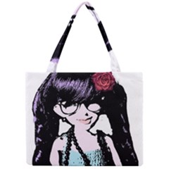 Girl With Flower Mini Tote Bag