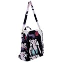 Girl With Flower Crossbody Backpack View2