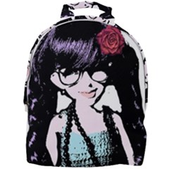 Girl With Flower Mini Full Print Backpack