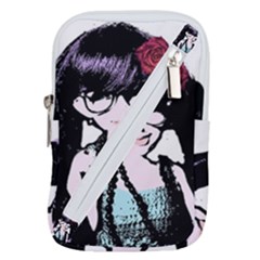 Girl With Flower Belt Pouch Bag (large)