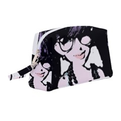 Girl With Flower Wristlet Pouch Bag (Medium)