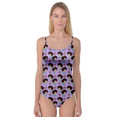 Redhead Girl Pattern Lilac Camisole Leotard 