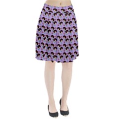 Redhead Girl Pattern Lilac Pleated Skirt by snowwhitegirl