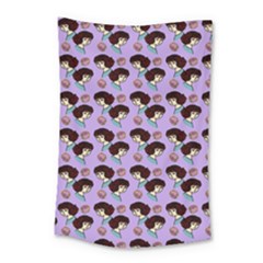 Redhead Girl Pattern Lilac Small Tapestry by snowwhitegirl