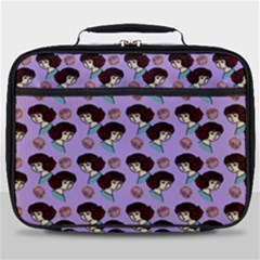 Redhead Girl Pattern Lilac Full Print Lunch Bag by snowwhitegirl