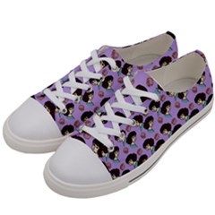 Redhead Girl Pattern Lilac Women s Low Top Canvas Sneakers by snowwhitegirl