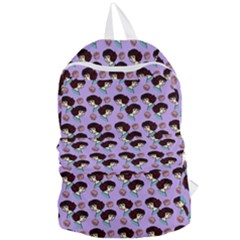 Redhead Girl Pattern Lilac Foldable Lightweight Backpack by snowwhitegirl