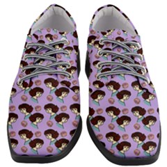 Redhead Girl Pattern Lilac Women Heeled Oxford Shoes by snowwhitegirl