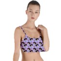 Redhead Girl Pattern Lilac Layered Top Bikini Top  View1