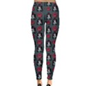 Girl Flower Pattern Grey Leggings  View2