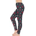 Girl Flower Pattern Grey Leggings  View3