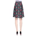 Girl Flower Pattern Grey A-Line Skirt View2