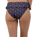 Girl Flower Pattern Grey Frill Bikini Bottom View2