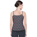 Girl Flower Pattern Grey Velvet Spaghetti Strap Top View2