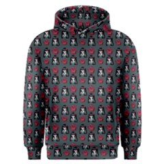 Girl Flower Pattern Grey Men s Overhead Hoodie