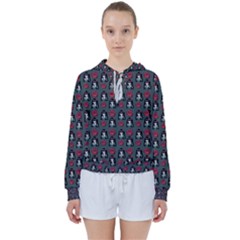 Girl Flower Pattern Grey Women s Tie Up Sweat