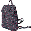 Girl Flower Pattern Grey Buckle Everyday Backpack View1