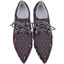 Girl Flower Pattern Grey Women s Pointed Oxford Shoes View1