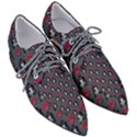 Girl Flower Pattern Grey Women s Pointed Oxford Shoes View3