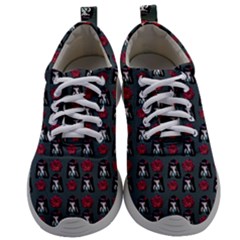 Girl Flower Pattern Grey Mens Athletic Shoes by snowwhitegirl